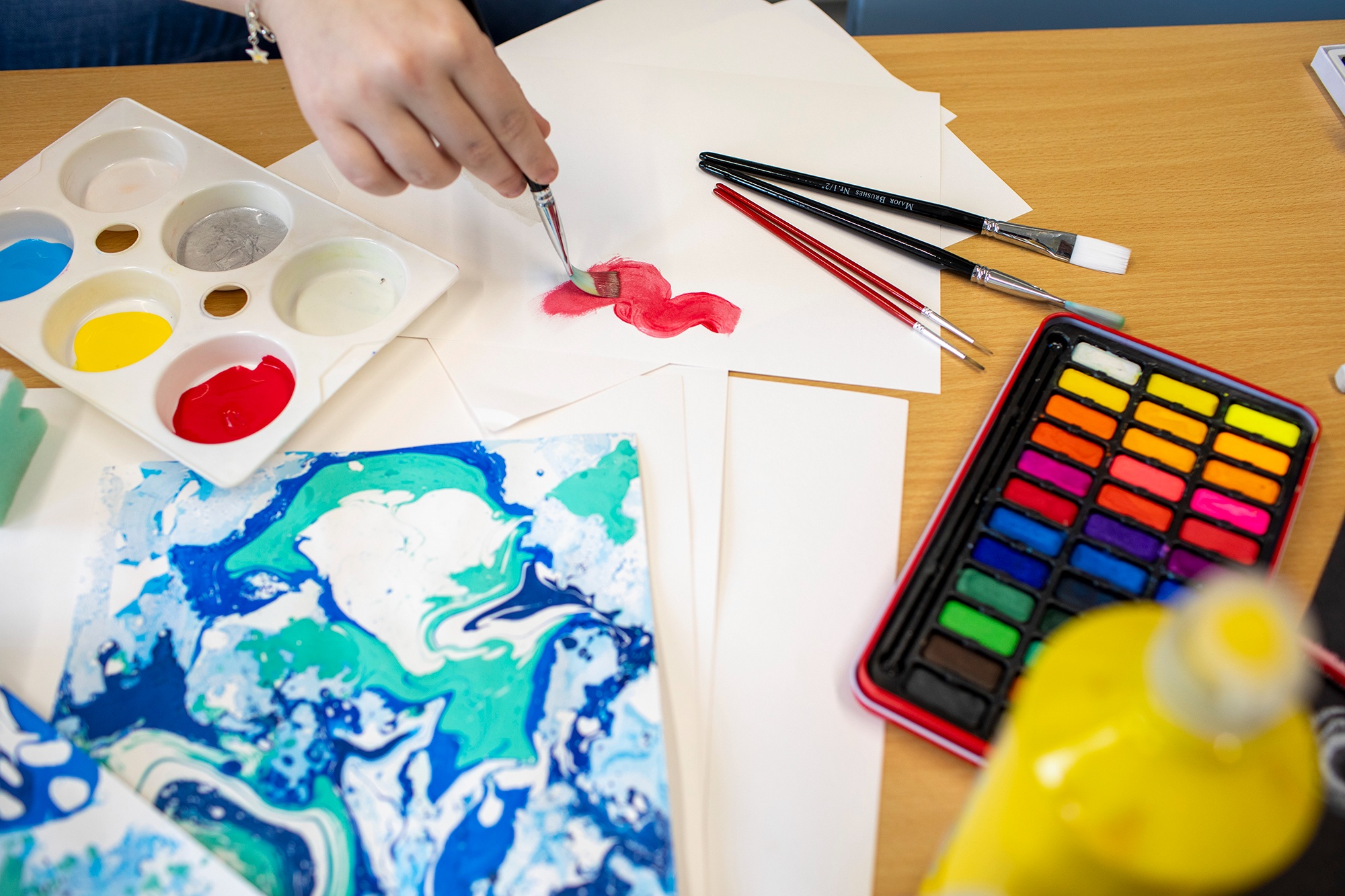 Image of student painting